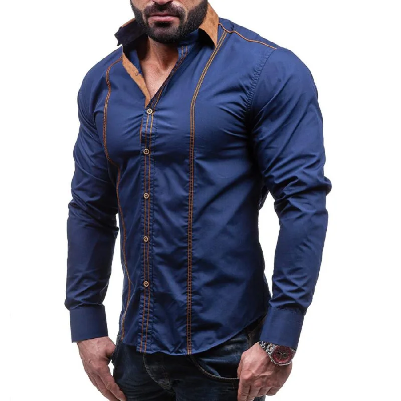 Men Shirts 2018 Brand Casual Slim Solid Long Sleeve Shirt Men Business Social White Dress Shirt Plus Size Cotton Clothes 4XL Rugged Men's Outdoor 