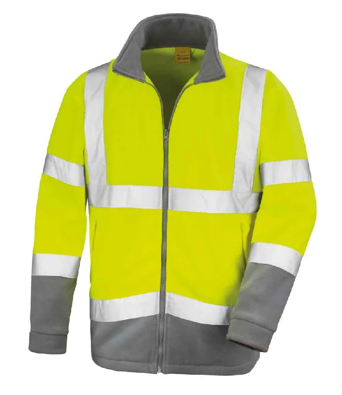 Result Safe-Guard Hi-Vis Micro Fleece Jacket | Fluorescent Yellow Beach