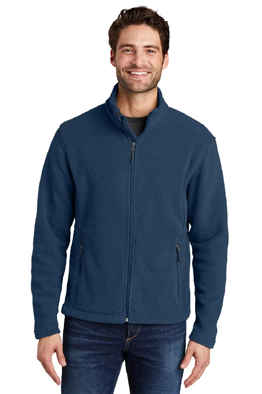 Port Authority Mens Full Zip Fleece Jacket - Insignia Blue British Gentleman Style