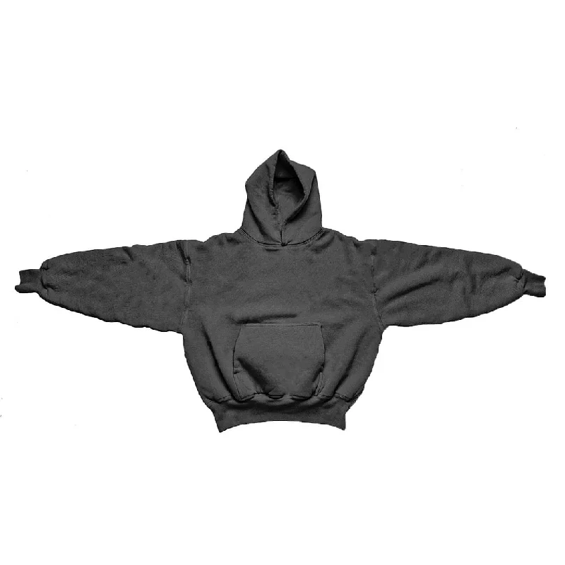 1800 GSM 'Washed Black' Hoodie with CRDLCK™ Cool Men's Distressed