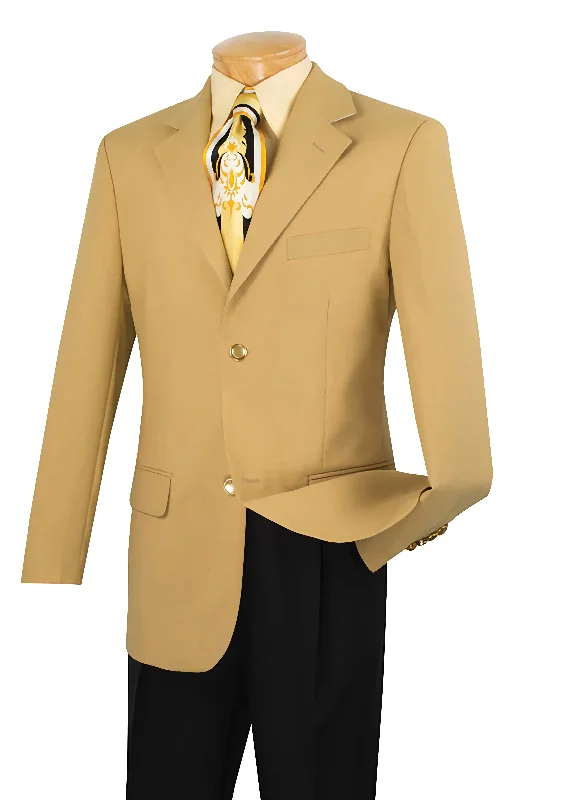 Men's Gold Regular Fit Everyday Blazer Sharp Men's Italian