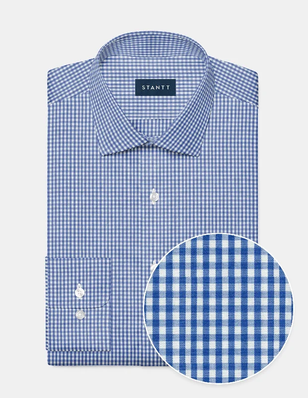 Fine Mini Gingham - Royal Blue Masculine Men's Thick