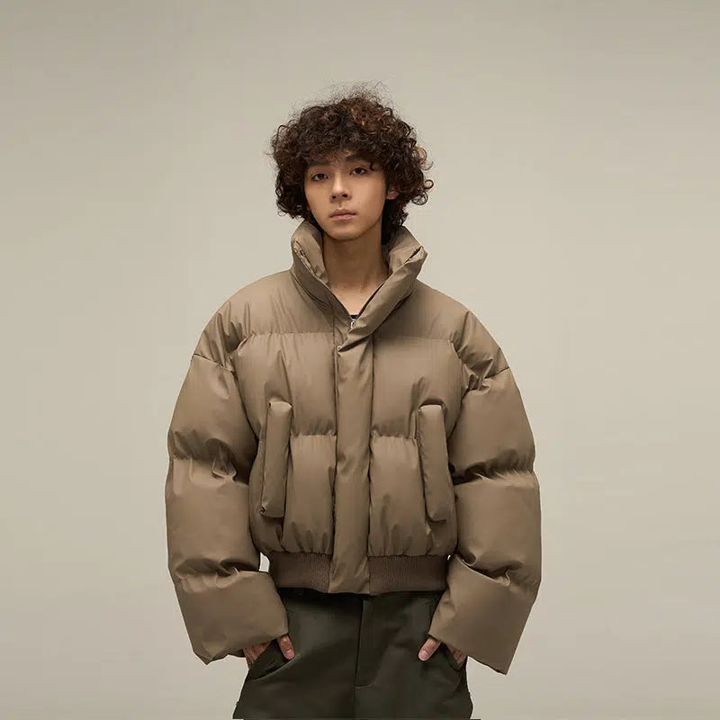 Unisex Short Puffer Cotton Jacket Tailored