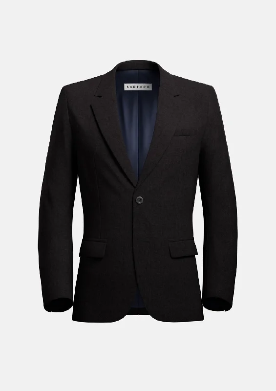 Ellis Black Linen Blend Jacket Business