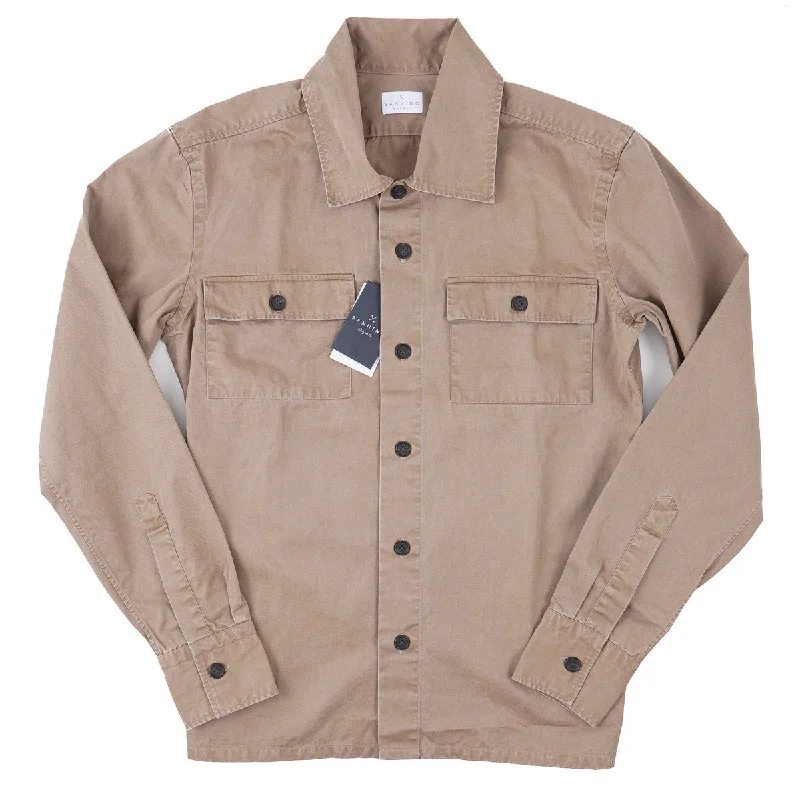 Sannino Slim-Fit Twill Cotton Overshirt Laid