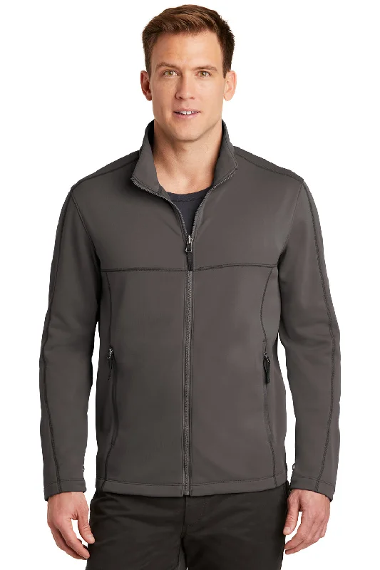 Port Authority Mens Collective Full Zip Smooth Fleece Jacket - Graphite Grey Edgy Men's Punk