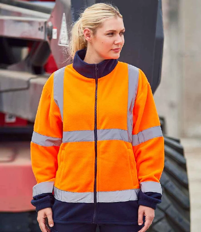 Pro RTX High Visibility Fleece Jacket | Orange/Navy Confident Men's Power