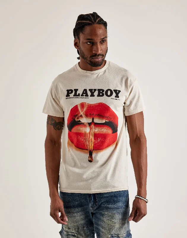 Merch Traffic Playboy Lips Cover Tee Cozy Men's Sherpa