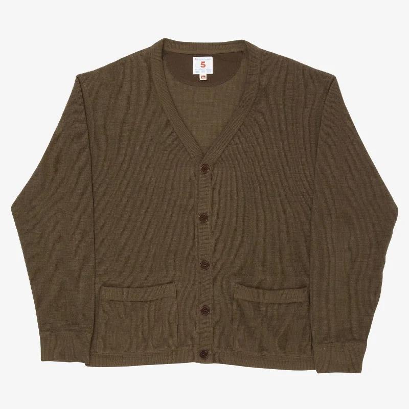 Athletic Cotton Cardigan Refined Men's Classic 