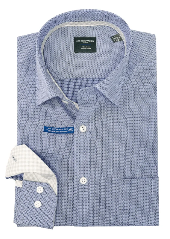 Leo Chevalier 100% Cotton Non-Iron Dress Shirt - 522173 Elegant Men's Cashmere