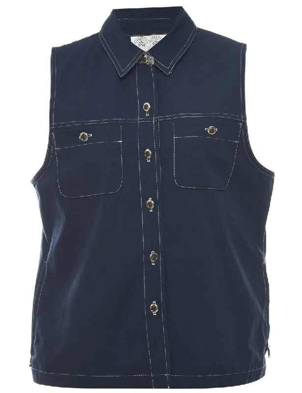 Button Front Waistcoat - L Dapper Men's Bow