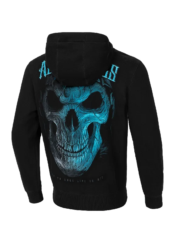 Men's Hoodie Blue Skull Casual Men's Loose