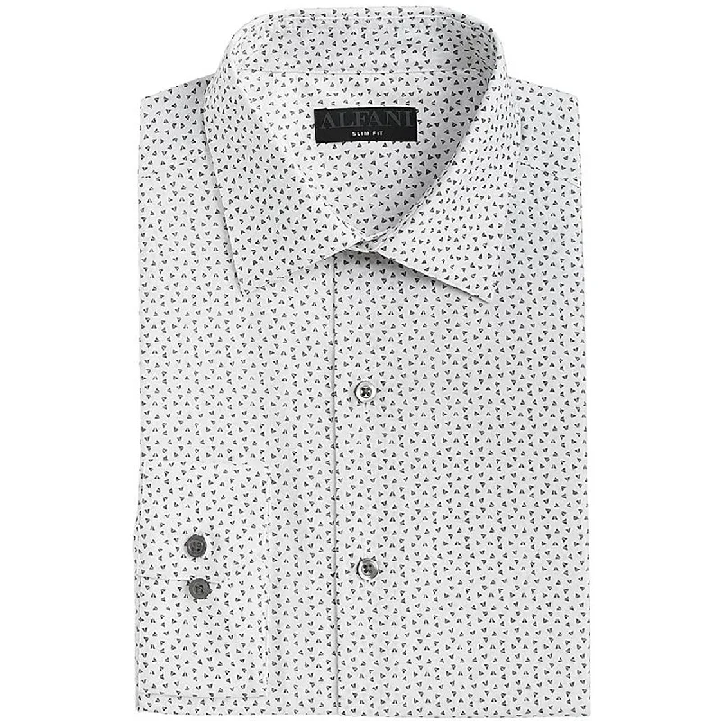 Alfani Mens Slim Fit Button Front Dress Shirt Bold Men's Statement