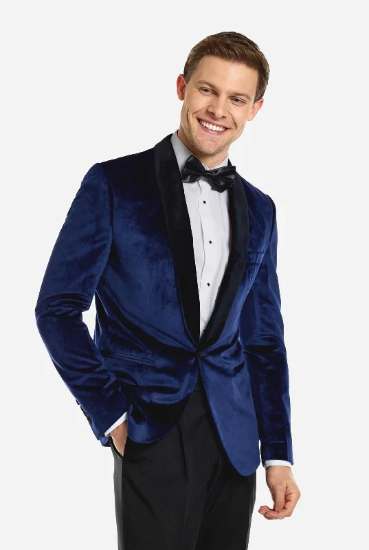 Dinner Jacket - Deep Blue Vintage Men's 1970S Disco