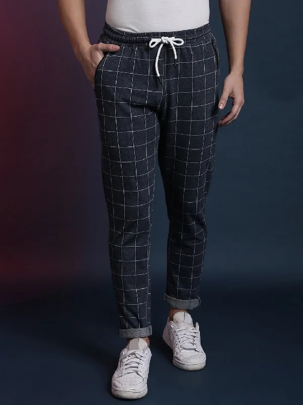 Campus Sutra Men Stylish Striped Joggers Edgy Men's Punk