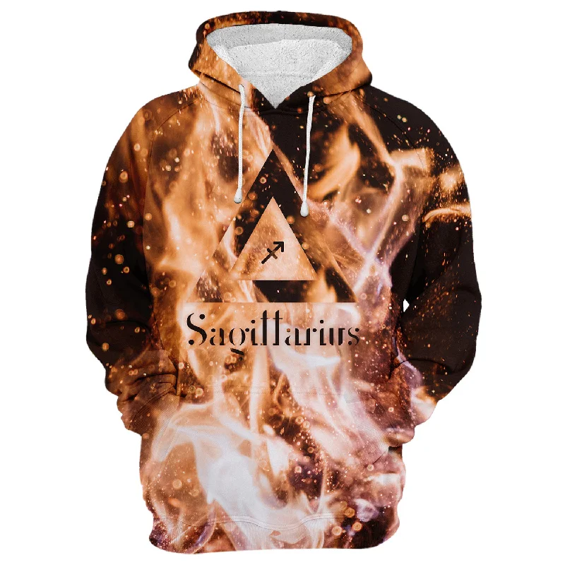 Sagittarius In The Flames Hoodie Stylish Men's Tropical 