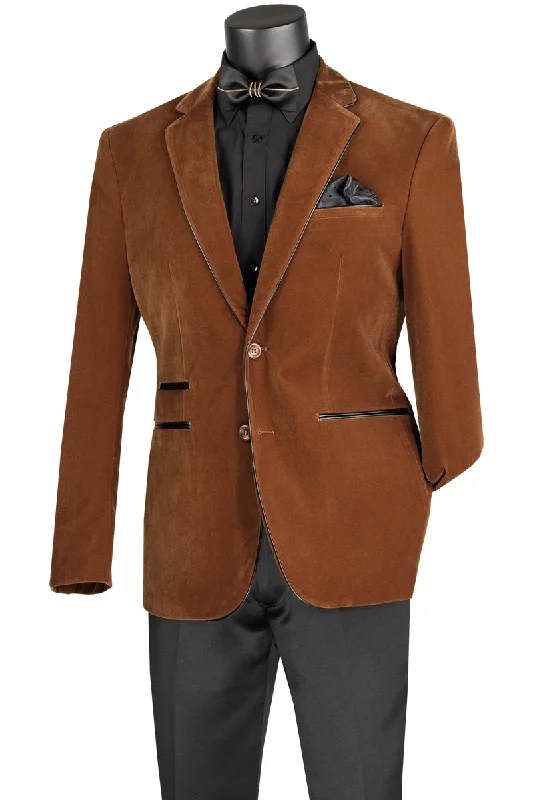 Bourbon velvet Slim Fit Blazer Modern Men's Tech