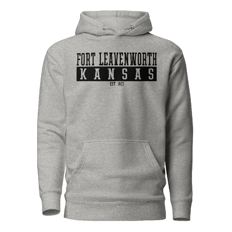 Fort Leavenworth Hoodie Unique Men's Upcycled