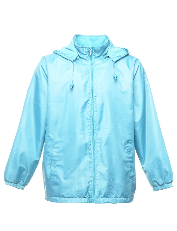 Light Blue Hooded Jacket - L Sophisticated Men's 