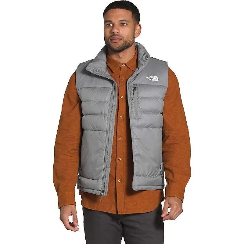 The North Face Aconagua 2 NF0A4R2FDYY Men's Gray Down Full-Zip Vest XS NCL735 Modern Men's 