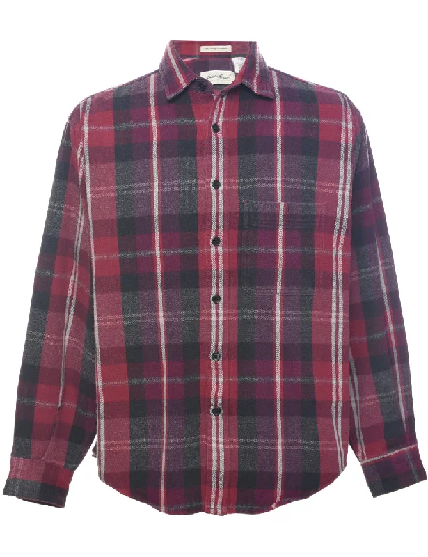 Eddie Bauer Checked Shirt - L Laid