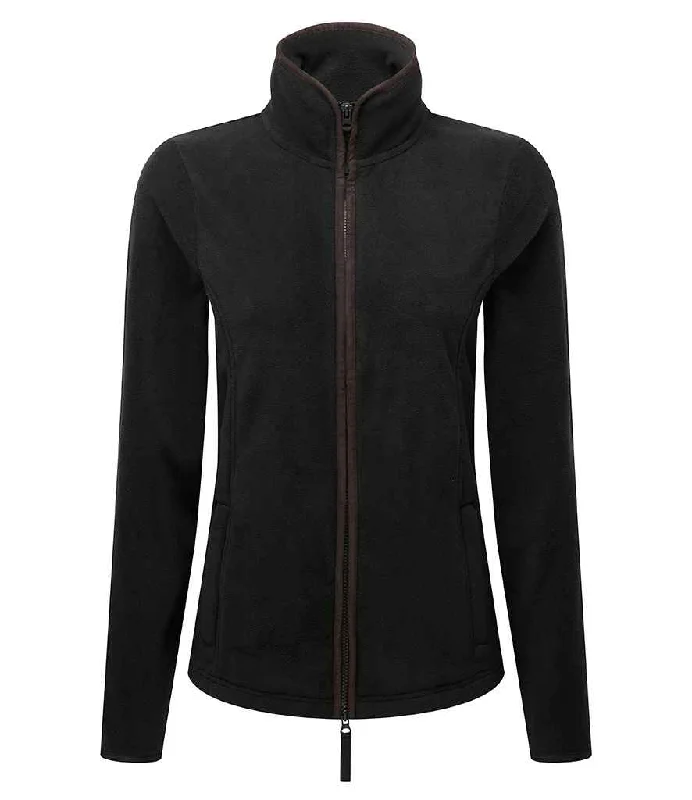 Premier Ladies Artisan Fleece Jacket | Black/Brown Street