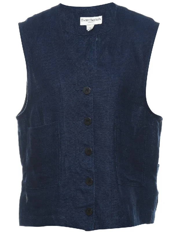 Indigo Denim Jacket Vest - M Traditional Men's Country