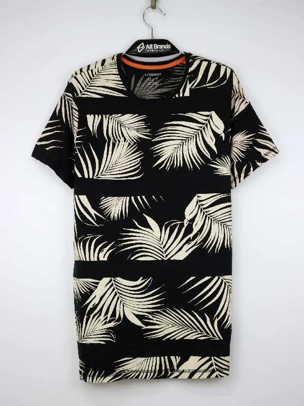 Men's Graphic Printed Top,Black Refined Men's Hand