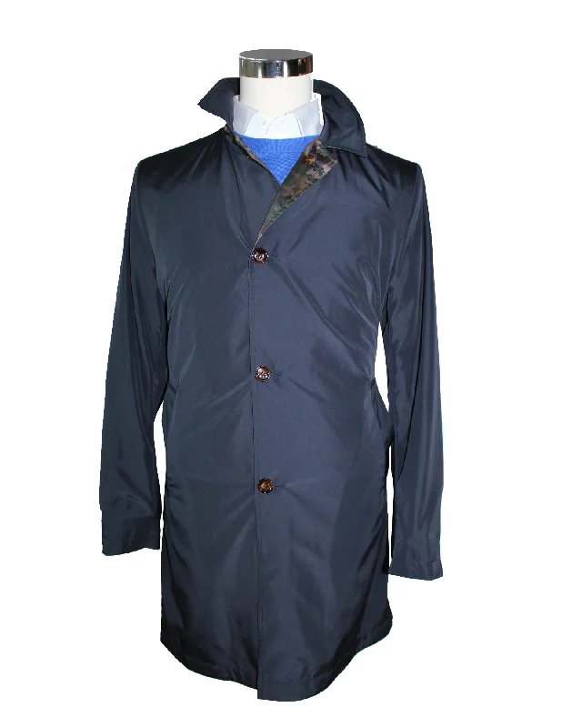 Kired Jacket Reversible Dark Blue/ Camo Rain Coat EU 50 / M SALE Refined Men's Hand