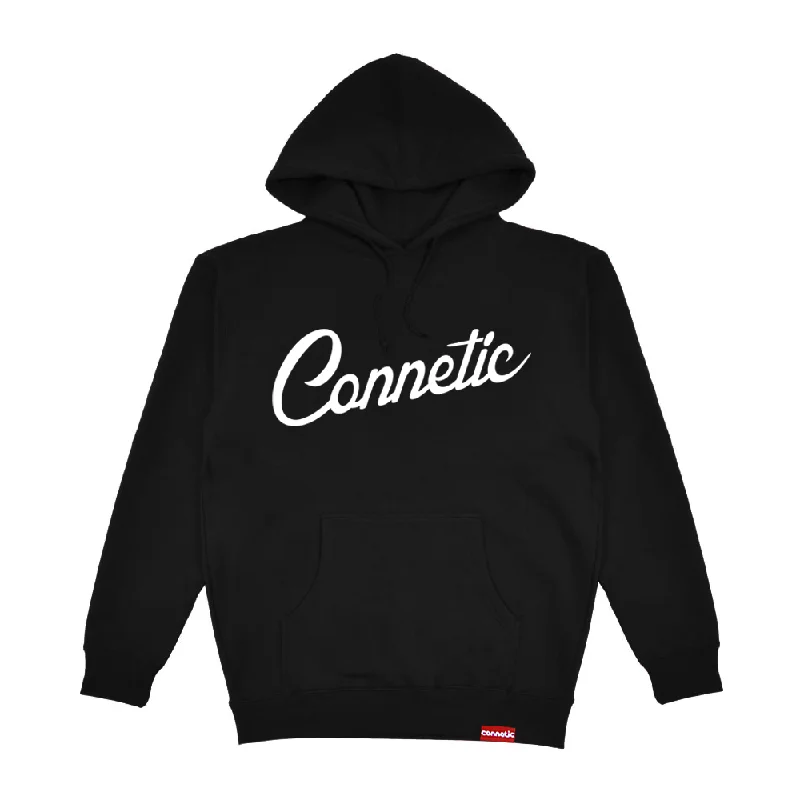 Connetic Script Hoodie Sporty Men's Athleisure 