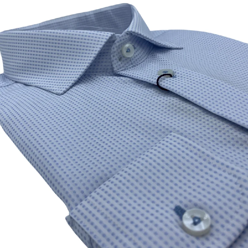 Blu by Polifroni Big and Tall Dress Shirt - G2347105T Blue Dapper Men's Bow