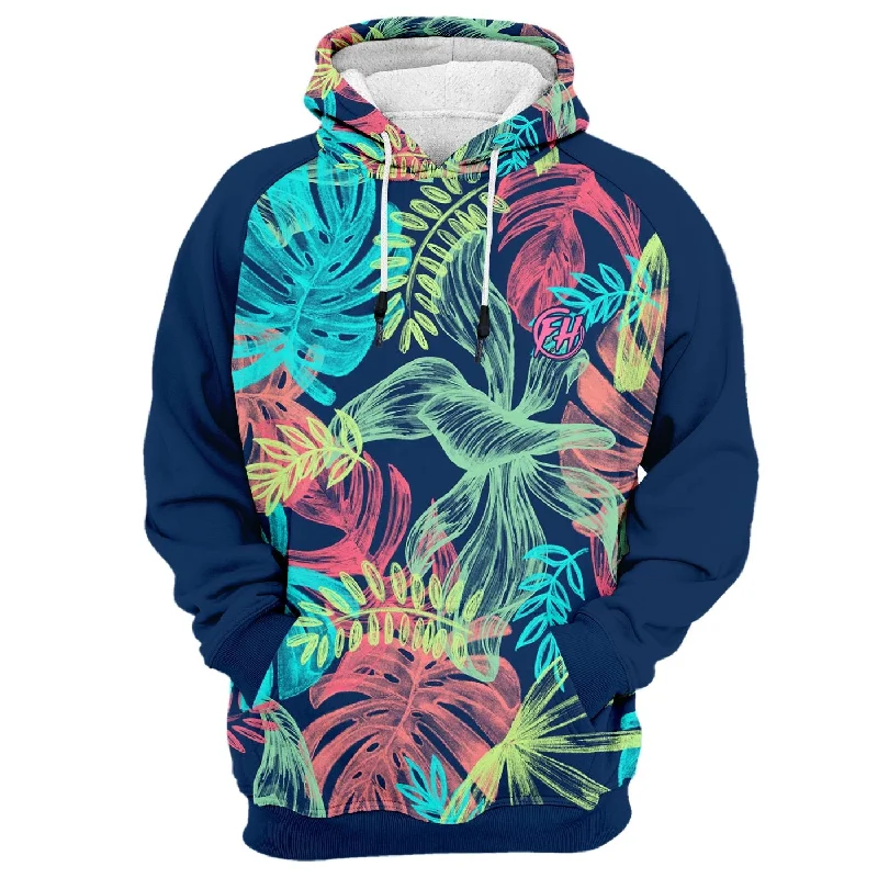 Colorful Leaves Hoodie Sporty Men's Athleisure 