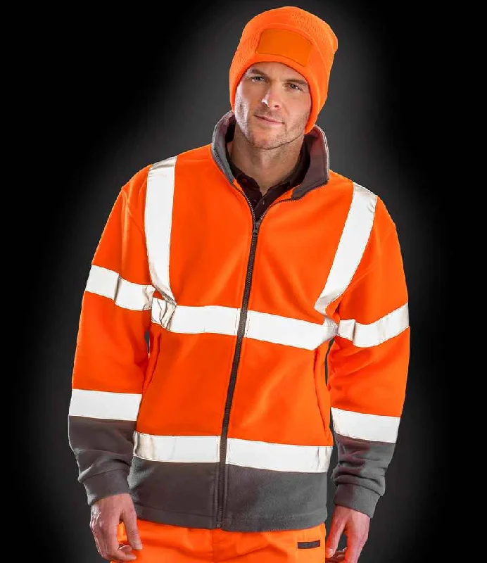 Result Safe-Guard Hi-Vis Micro Fleece Jacket | Fluorescent Orange Artistic Men's Avant