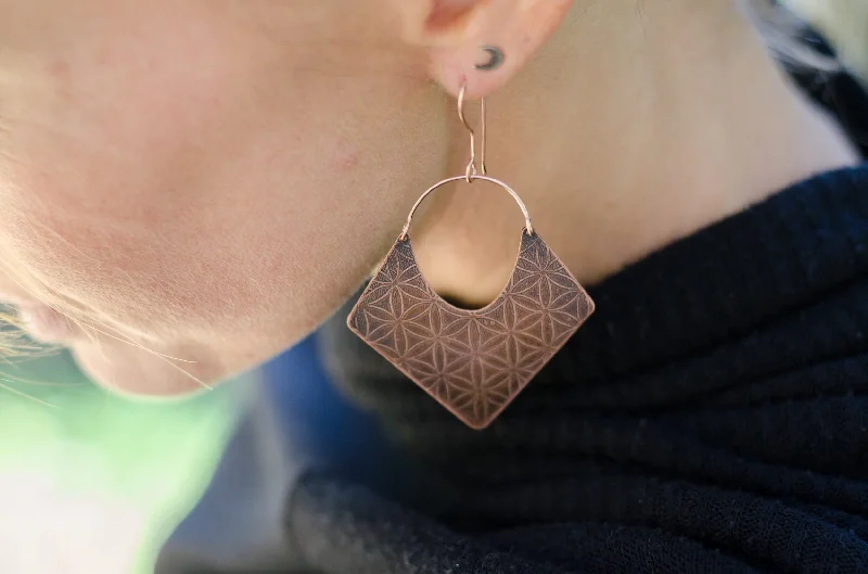 Flower of Life Earrings Sporty Men's Tennis