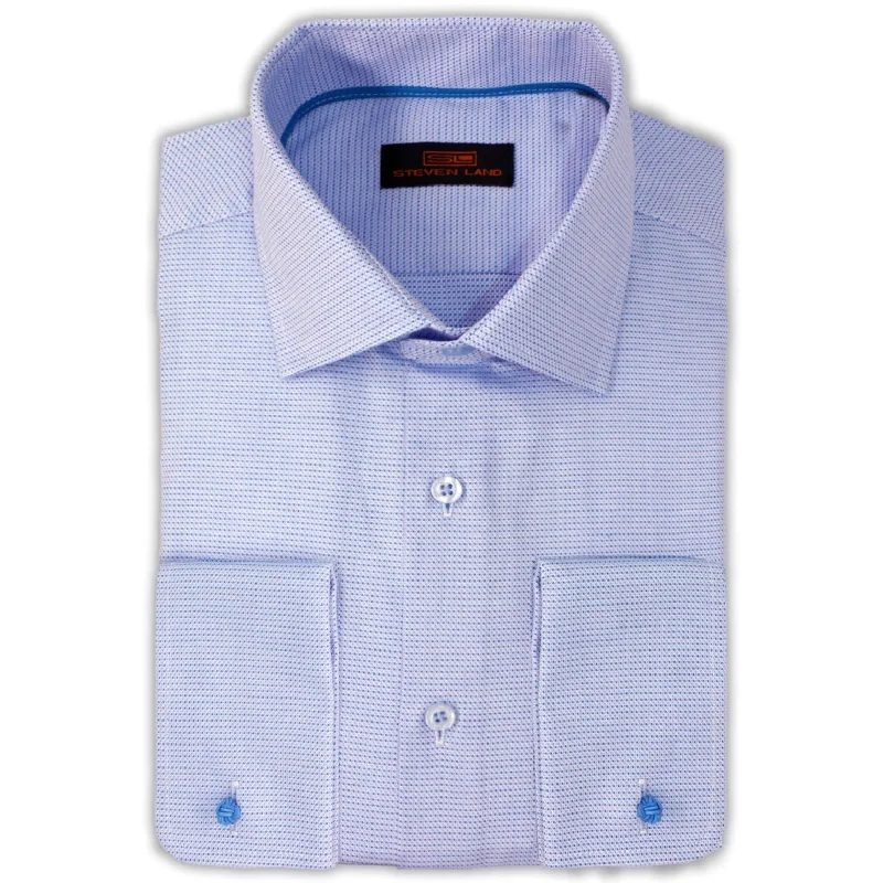 Steven Land Dress Shirt | Brompton | Dress shirt | Point Collar | Rounded French Cuff/Ds2322 Classic Men's Pin