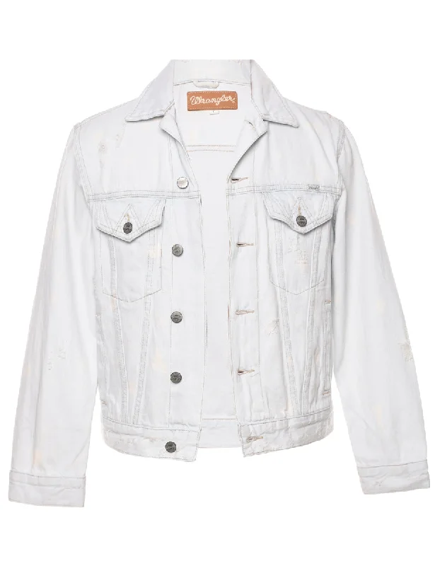 Wrangler Distressed Denim Jacket - XS Organic