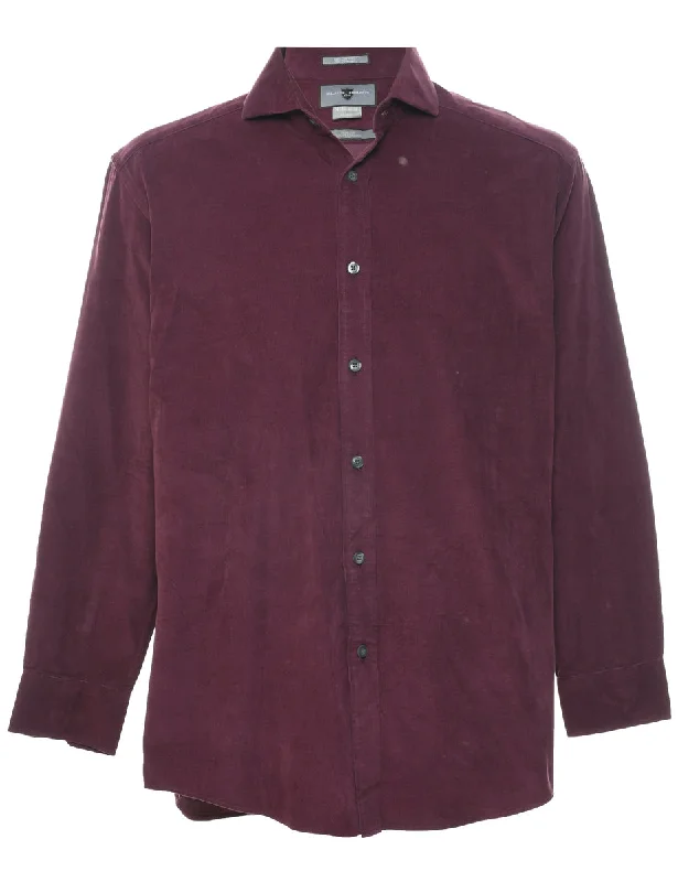 Corduroy Maroon Shirt - L Unique Men's Patch