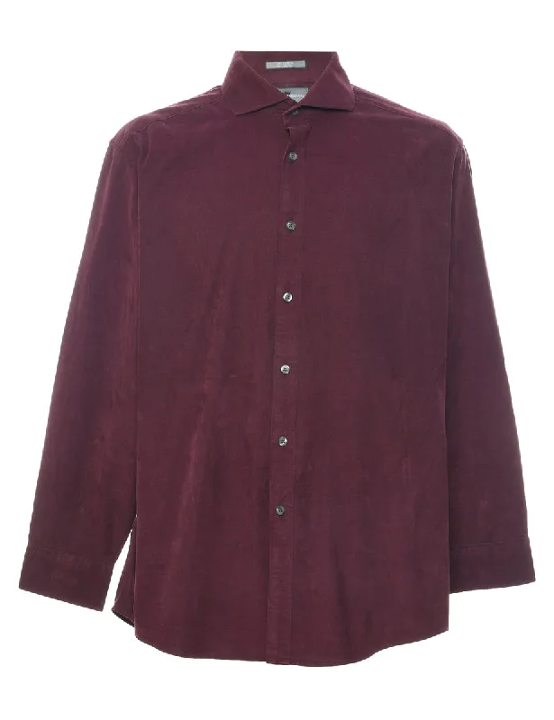 Plum Corduroy Shirt - XL Preppy Men's College