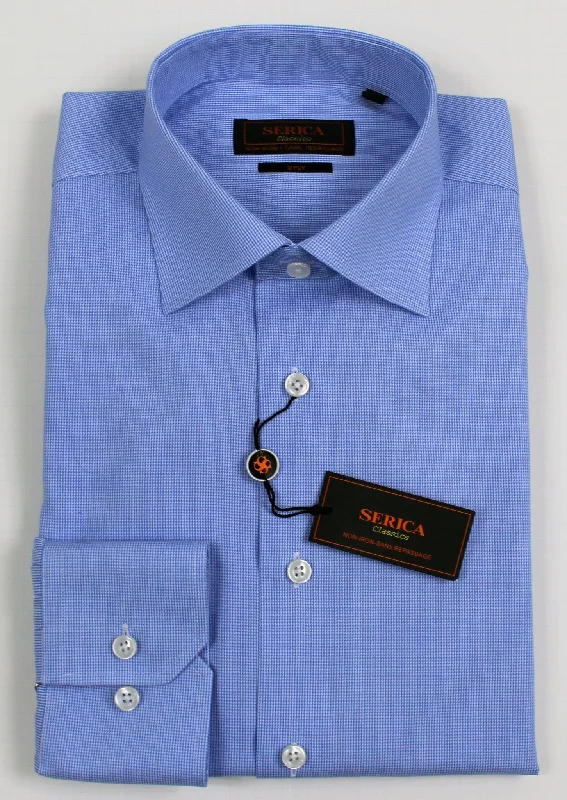 SERICA CLASSICS MID BLUE MICRO GINGHAM Monochromatic Office Style