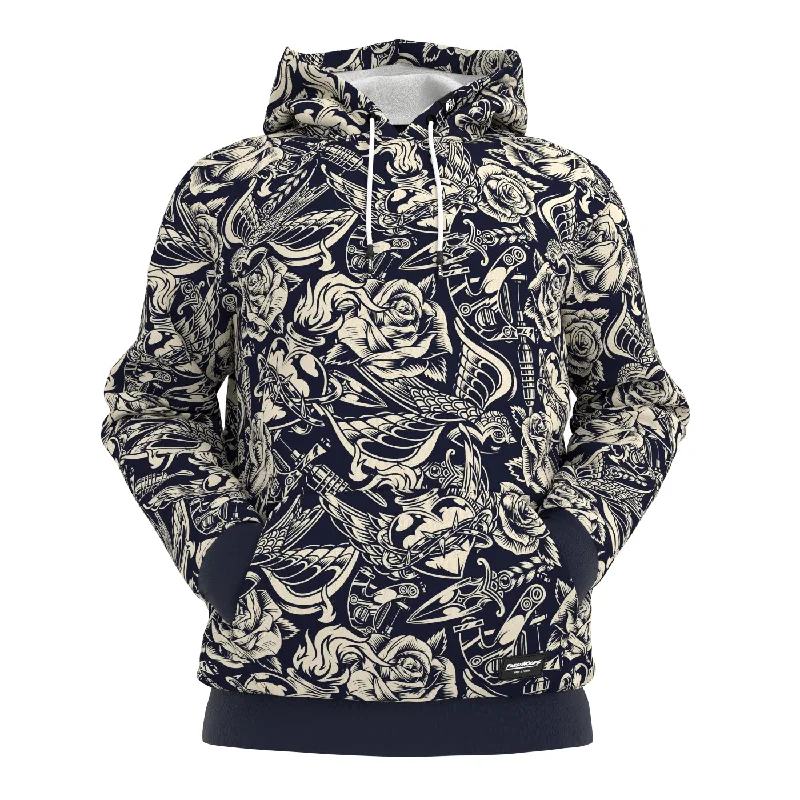 Tattoo Pattern Hoodie Streetwear Style