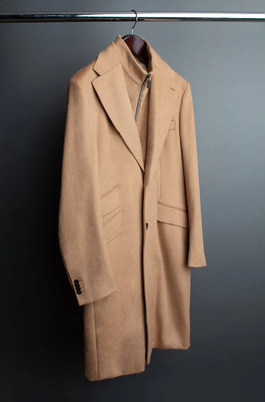 Wool Topcoat Sport Polished Men's Satin