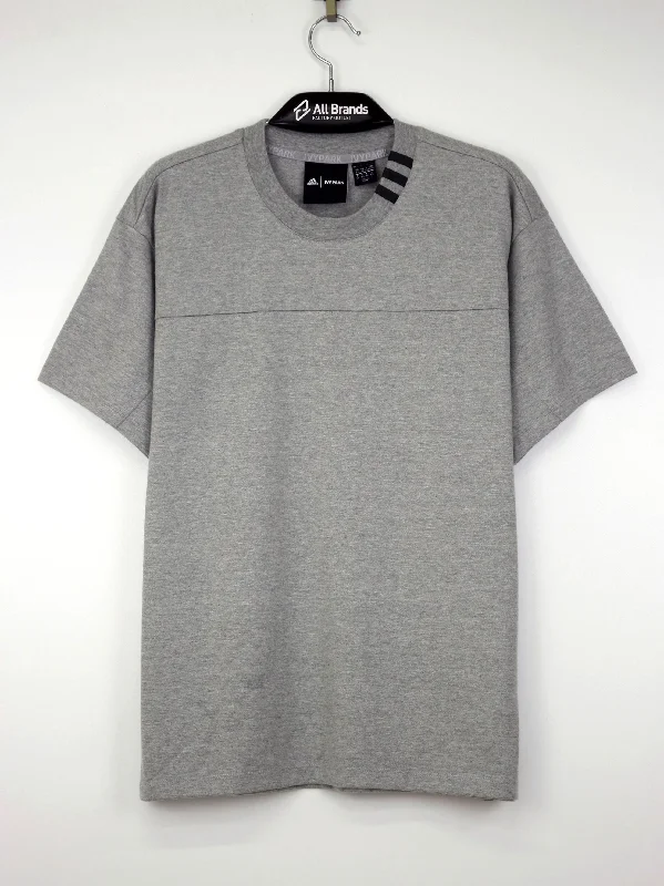 Men's Oversized T-Shirt With 3 Stripes,Grey Practical Men's Quick