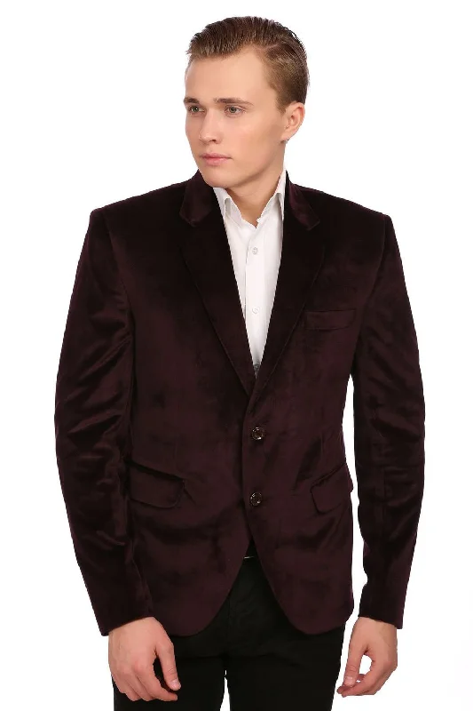 Dust Free Cotton Velvet Red Blazer Refined Men's Classic 