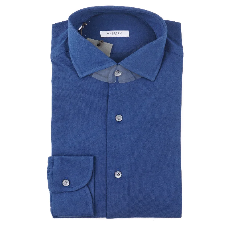 Boglioli Slim-Fit Jersey Cotton Shirt Dynamic Men's High