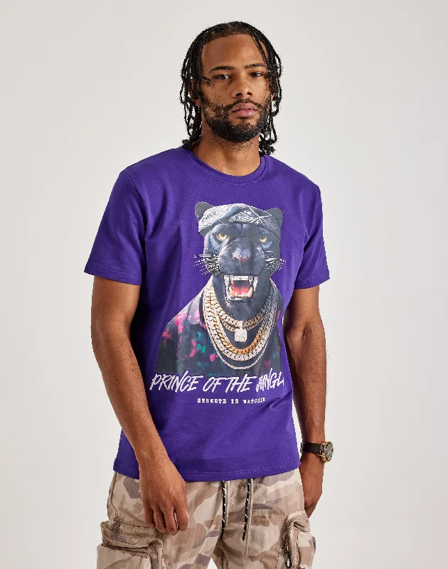 Streetz Iz Watchin Prince Of The Jungle Tee Unique Men's Upcycled