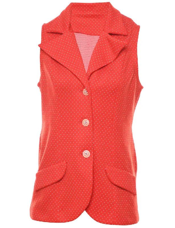 Polka Dot  Waistcoat - M Practical Men's Multi