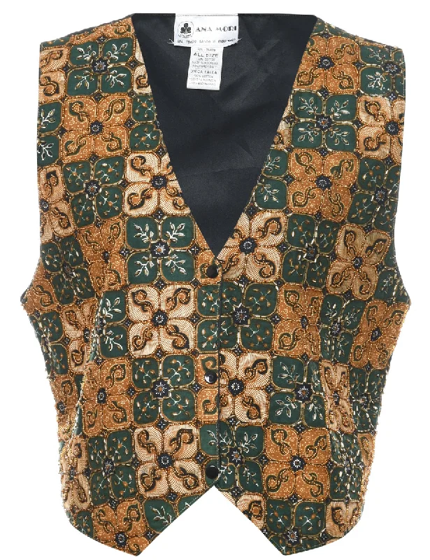 Beaded Waistcoat - L Laid