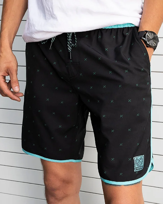 Finney Chad Shorts - Black & Tiffany Refined Men's Classic 