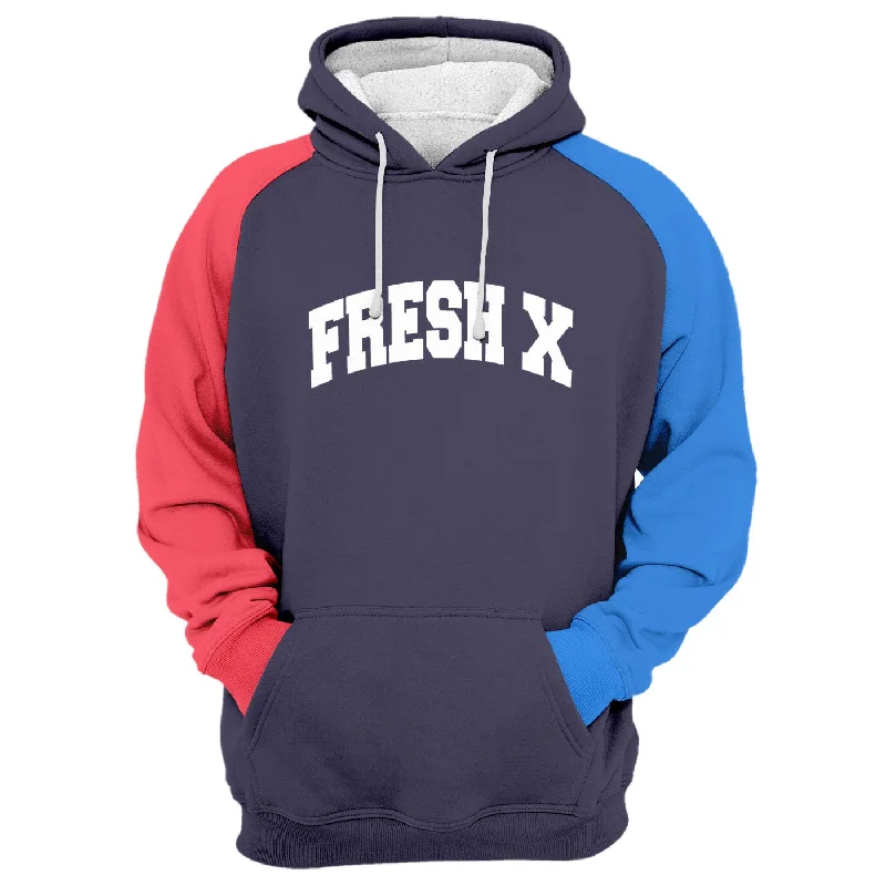 Colorful X Hoodie Cool Men's Distressed