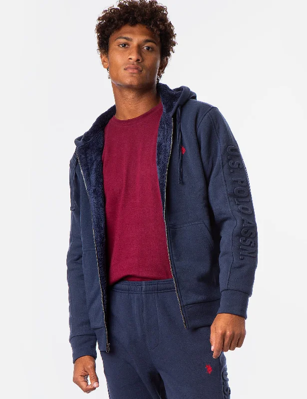 EMBOSSED LOGO SHERPA HOODIE Adventure